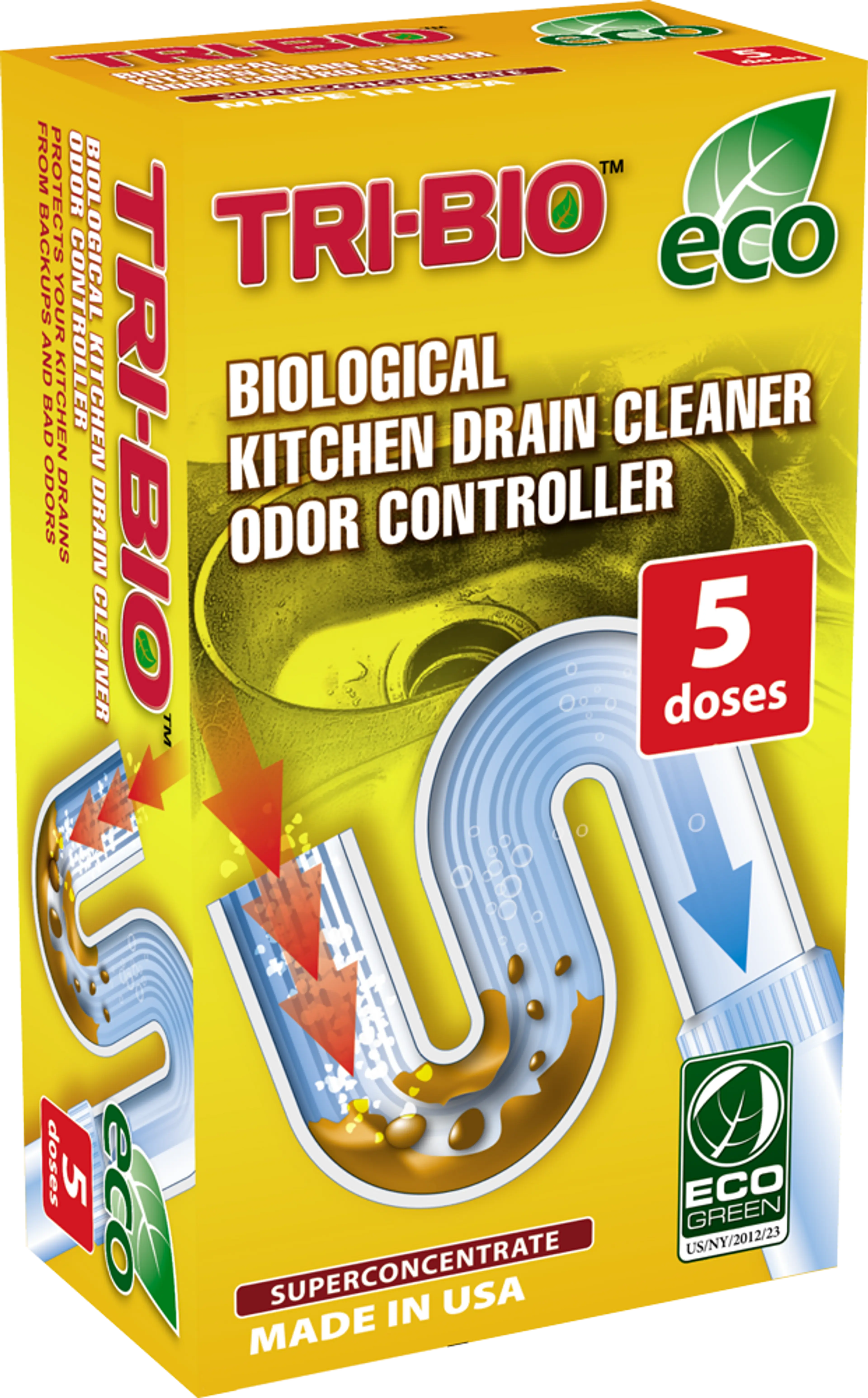 Натурален еко препарат за отпушване на канали Kitchen drain cleaner, 5 дози