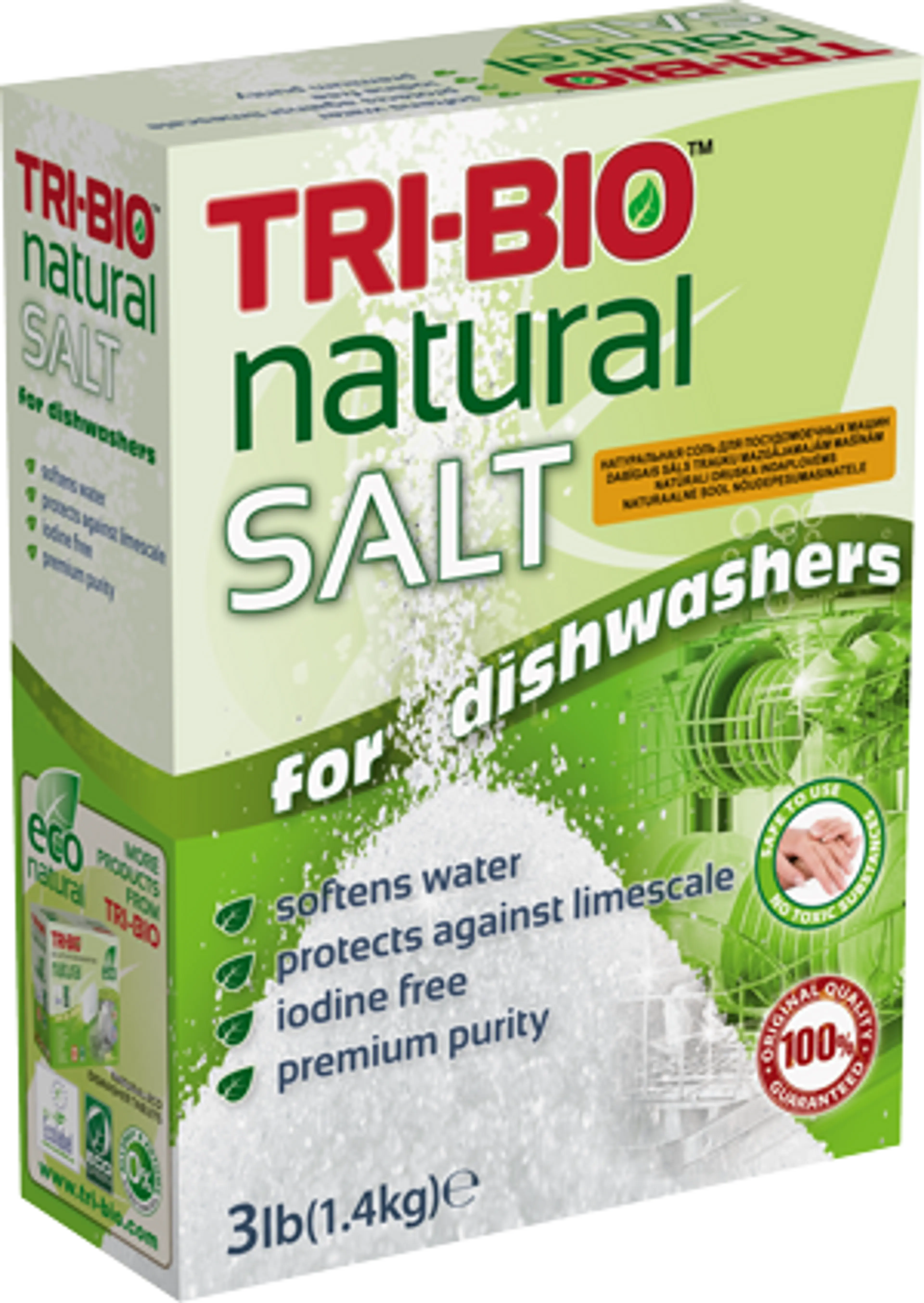 Натурална сол за съдомиялна машина, 1.4 кг.