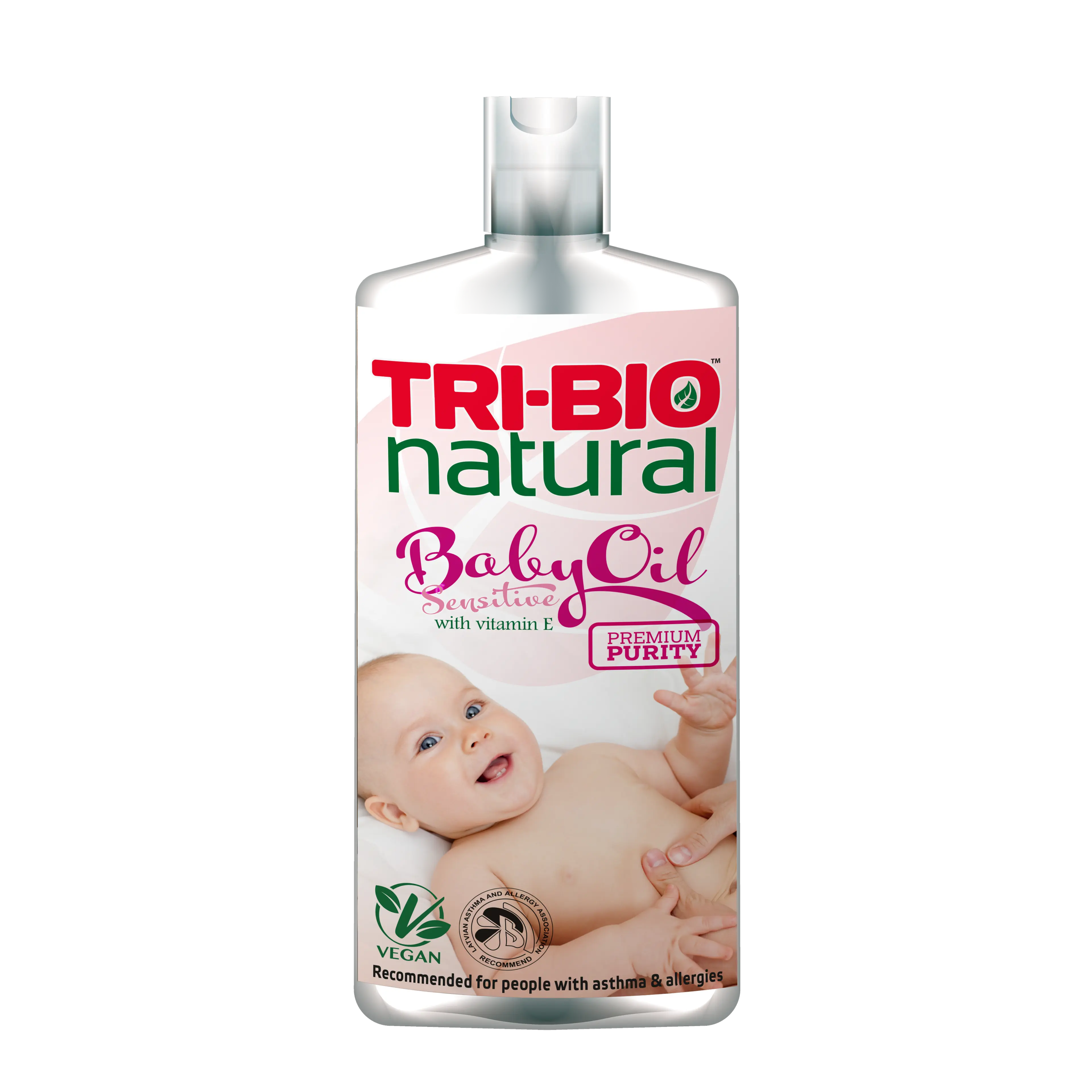 Натурално бебешко олио с витамин Е за чувствителна кожа, 0.2 л.